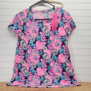 Lilly Pulitzer Shroom With A View Women's Top Size Xs NWT
